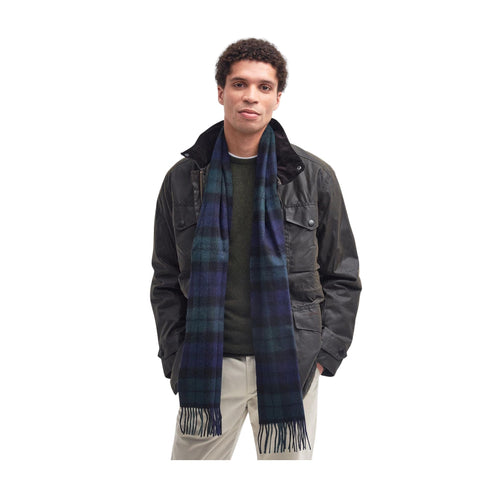 Barbour Intl. Sciarpa Sciarpa Uomo tartan con frange UNI  - Francavilla Moda